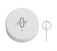 HEBEOT Capteur de vibration, capteur d'alarme de porte et fenêtre avec liaison intelligente pour systèmes Tuya et Zigbee pour éclairage d'atelier à domicile 4,1 x 4,1 cm