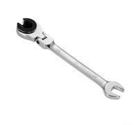 HEBEOT Clé à cliquet à tête flexible - Cliquet à extrémité ouverte - Acier au chrome vanadium - Finition chromée polie - Gamme complète de tailles 3/8 1/2 5/8 pour réparations automobiles (B)