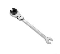 HEBEOT Clé à cliquet à tête flexible - Cliquet à extrémité ouverte - Acier au chrome vanadium - Finition chromée polie - Gamme complète de tailles 3/8 1/2 5/8 pour réparations automobiles (A)