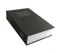 HEBEOT Coffre-fort à livre avec serrure à combinaison, tirelire dictionnaire avec serrure à code, casier de rangement pour argent et pièces de monnaie (noir)