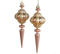 HEBEOT Décorations de sapin de Noël, boules fantaisie pour sapin de Noël, fournitures artisanales personnalisées, à suspendre pour salle de classe, bibliothèque, fenêtre, salon (conque pointue)