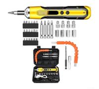 HEBEOT Ensemble de tournevis électrique sans fil 6,8 V - Outil électrique - Batterie rechargeable - Mini perceuse magnétique - 162 x 30 x 10 mm (C)