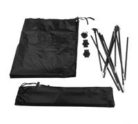 HEBEOT Housse de chaise pliante en polyester 420D haute densité avec cordon réglable et protection UV supérieure 47,5 x 6 x 6 cm (noir)