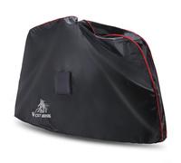 HEBEOT Housse de protection robuste en polyester 190D imperméable avec ourlet élastique et boucle pour vélo de route et VTT Noir 110,5 x 196 cm