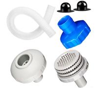 HEBEOT Kit adaptateur de tuyau d'arrosage B pour piscine Intex Deluxe Surfaces Skimmer Adaptateur mural pour 25022E