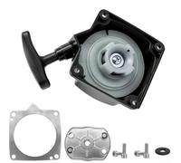 HEBEOT Kit de démarrage pour débroussailleuse 43 cc 52 cc avec plaque d'entraînement et vis - Pièce de rechange compatible avec taille-haie et outil multifonction Noir 9,4 x 6,7 cm