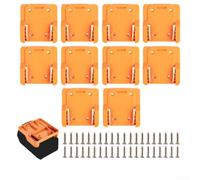 HEBEOT Lot de 10 supports de suspension pour outils Ridgid 18 V, support pour AEG 18 V, organiseur de rangement mural avec matériel, support à outils peu encombrant pour atelier, garage, suspension