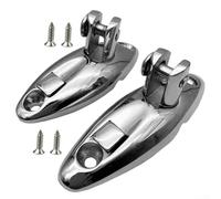 HEBEOT Lot de 2 charnières pivotantes en acier inoxydable 316 pour bateau Bimini - 81 mm - 90 mm - Taille en option avec vis - Pour yacht marine - Libération rapide (91 mm)