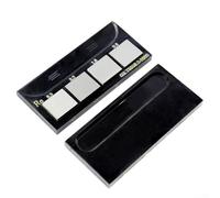 HEBEOT Lot de 4 comparateurs de rugosité, comparateur de finition 45 carbone pour machines de tour Manufactur Enseigner la comparaison et la distinction est claire (meulage externe)
