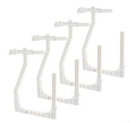 HEBEOT Lot de 4 supports de bâche de piscine solaires réglables pour différentes tailles de piscine, plage d'extension de 1 à 14 cm (blanc)