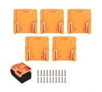 HEBEOT Lot de 5 supports de suspension pour outils Ridgid 18 V, support pour AEG 18 V, organiseur de rangement mural avec matériel, support à outils peu encombrant pour atelier, garage, suspension