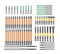 HEBEOT Lot de 67 embouts de tournevis magnétiques en acier pour Torx Star Hex Cross Head High Torque 50 mm à 150 mm pour visseuse à percussion et réparation domestique