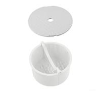 HEBEOT Panier d'écumoire de piscine SP1096C de rechange pour Hayward SPX1096CA avec couvercle SPX1096B - Panier filtre ABS pour le nettoyage des feuilles et des débris de piscines hors sol - Blanc et