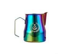 HEBEOT Pichet à mousser à café en acier inoxydable 350 ml 450 ml avec bec verseur pour latte art et mousse de lait à la maison, au bureau, au café ou à l'hôtel (350 ml couleur)