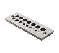 HEBEOT Plaque de cheville en acier 16 trous avec mesures métriques 4 mm à 16 mm Outil de fabrication de chevilles pour bois dur et résineux Travail du bois Construction industrielle Fabrication