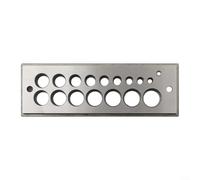 HEBEOT Plaque de cheville en acier 16 trous avec mesures métriques 4 mm à 16 mm Outil de fabrication de chevilles pour bois dur et résineux Construction industrielle (métrique)