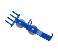 HEBEOT Porte-outils magnétique en fer robuste avec crochets de base magnétiques puissants et revêtement antirouille pour clé à chocs et rangement de douilles dans le garage ou l'atelier Bleu 39,5 cm