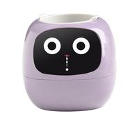 HEBEOT Pot de fleurs intelligent avec capteurs intelligents pour surveiller l'humidité, la température et la lumière du soleil, 11,4 x 10 x 9,6 cm (violet)
