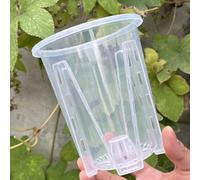HEBEOT Pots à orchidées transparents en plastique pour orchidées, pots de fleurs pour chambre d'enfant, jardin, balcon, bureau (12 cm)