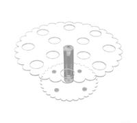 HEBEOT Présentoir à 12 trous en acrylique transparent pour cornet de crème glacée de 26 cm de diamètre pour magasin, comptoir, fête, trou de 3 cm
