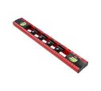 HEBEOT Règle de positionnement de peinture en alliage d'aluminium de 40 cm avec échelle double vue pour l'alignement des cadres photo et le nivellement de la boîte de commutation