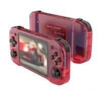 HEBEOT Retro R46H Console de jeu portable avec écran HD IPS de 4,5", système open source, connectivité WiFi et bibliothèque de jeu classique en ABS portable pour nostalgique (R46H-64G rouge)