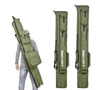 HEBEOT Sac de transport pour canne à pêche, 1000D Oxford portable, sac de pêche en plein air, sac de transport pour cannes et accessoires, Voir image, 1.95m
