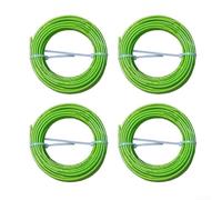 HEBEOT StrimmerLine Lot de 4 cordes de rechange pour débroussailleuse en acier résistant à l'abrasion 3 mm x 5 m