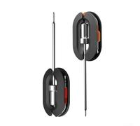 HEBEOT Thermomètre de barbecue intelligent sans fil avec affichage numérique et contrôle par application pour cuire et griller la viande avec 4 sondes longue portée et design en acier inoxydable (2