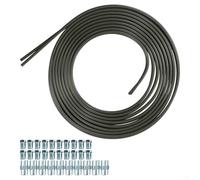 HEBEOT Tuyau de frein en acier 10 m avec revêtement en polyéthylène avec écrous et connecteurs pour conduite de chauffage de réfrigération automobile 4,75 mm
