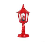 HEBEOT Veilleuse musicale LED décorative de Noël alimentée par piles USB, décoration de vacances douce pour maison, jardin, fête, 22 cm (rouge)
