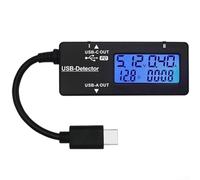 HEBEOT YB26D Voltmètre et ampèremètre numérique LCD USB Testeur d'écran couleur 3,20-30,0 V 0,00-5,00 A Capacité Énergie Puissance Résistance Minuterie Mesure avec fonction de déclenchement PD 5 V