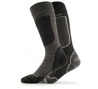 Heber Peak - CedarHe. Ski Socks 2-Pack - Chaussettes de ski - EU 43-45 - dark grey / light grey, grey / black
