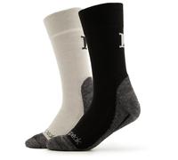 Heber Peak - EvergreenHe. Hiking Crew Socks 2-Pack - Chaussettes de randonnée - EU 40-42 - black / grey