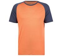 Heber Peak - MerinoCool165 EvergreenHe. T-Shirt - Haut en mérinos - S - dark night blue / sunset orange