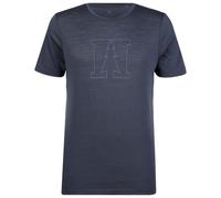 Heber Peak - MerinoMix150 PineconeHe. Logo T-Shirt - Haut en mérinos - XL - dark night blue