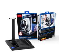 Hébergeur Ps5 Ventilateur De Refroidissement Multifonction Six-En-Un Base De Charge Contacts De Poignée Ps5 Double Support De Disque Pour Casque De Charge[1pcs]