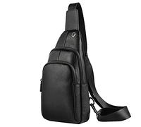Hebetag Sac à bandoulière en cuir pour homme et femme, voyage, camping en plein air, 16cm(W)x5cm(D)x30cm(H)(6.3x1.96x11.81") approx;, Sacs à dos de jour