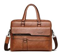 Hebetag Sac à main en cuir pour homme, #20 marron clair (pu), #20 Marron clair (PU)