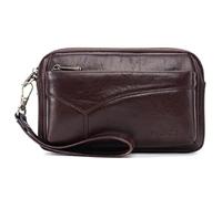 Hebetag Xieben Vintage Cuir Sac à Main Portefeuille D'embrayage Pour Hommes Phone Holder Embrayage Sac De Poignet Wristlet Poche à Monnaie Business Vintag