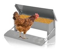 Hebitod Feedomatic Mangeoire automatique pour poules, 1 mangeoire automatique avec marchepied, 5 kg, distributeur automatique de nourriture pour poules, rats - Antidérapant, pour dindes, oies, canards