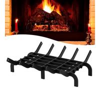 Hebitod Grille de cheminée - Étagère en bois - Grille de feu pour cheminée - Grille de feu - Grille de feu - Grille de feu pour l'intérieur et l'extérieur - 41 x 32,5 x 12 cm
