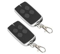 Hebitod Lot de 2 télécommandes d'ouverture de porte de garage 433 MHz, entraînement à double battant pour porte de garage avec 4 boutons, pour voitures, portes de garage, portails, télécommande