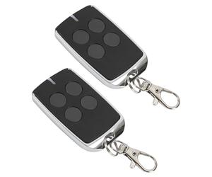 Hebitod Lot de 2 télécommandes d'ouverture de porte de garage 433 MHz, entraînement à double battant pour porte de garage avec 4 boutons, pour voitures, portes de garage, portails, télécommande