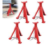 Hebitod Lot de 4 chandelles d'essieu de voiture 2T - Hauteur réglable (29-40,5 cm) - Pour SUV et voiture - Barre de sécurité - Stabilité maximale lors du changement de pneus et de l'entretien du