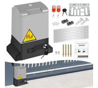 Hebitod moteur de portail coulissant 750W 1600KG avec fermeture éclair 4M, 2 télécommandes et fonction de fermeture automatique pour porte de garage Moteur électrique pour portail coulissant