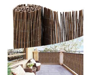 Hebitod Natte en osier 100 x 300 cm - Brise-vue en osier Ø 6-13 mm - Protection contre le vent et le soleil pour jardin et terrasse - Plusieurs tailles - Marron