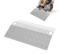 Hebitod Rampe d'Accès en Aluminium pour Fauteuil Roulant avec Pont de Seuil - 60 x 70 x 10 cm
