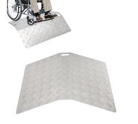 Hebitod Rampe de seuil pour fauteuil roulant - Pont antidérapant portable - Avec poignées - En aluminium - 80 x 70 x 10 cm