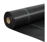 Hebitod Toile anti-mauvaises herbes - 2 m x 10 m - Noir - Pliée - Tissu de sol indéchirable - Anti-mauvaises herbes - Toile de jardin pour film de paillage